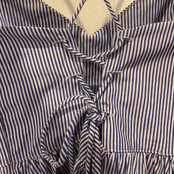 Blue and white stripe size M dress - Picture 4 of 9